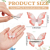 CRASPIRE 24Pcs 12 Colors Cloth Butterfly Alligator Hair Clip FIND-CP0002-47-2