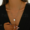 Vintage Stainless Steel Rosary Bead Necklaces MZ7141-2-1