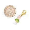 Mushroom Handmade Lampwork & Flower Glass Seed Beads Pendant Decorations HJEW-MZ00216-3