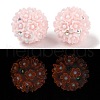 Handmade Luminous Polymer Clay Rhinestone Fancy Beads CLAY-H003-04E-1