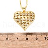 Brass Micro Pave Clear Cubic Zirconia Heart Pendant Necklaces for Women NJEW-S438-07A-G-5