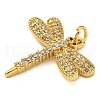 Rack Plating Brass Micro Pave Cubic Zirconia Pendants KK-Z063-38G-2