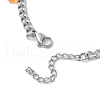 Halloween Skull Dyed Synthetic Turquoise Charm Bracelets BJEW-TA00505-4