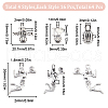SUNNYCLUE 64Pcs 4 Styles Sports Theme Tibetan Style Alloy Volleyball Charms FIND-SC0007-36-2