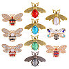 CHGCRAFT 10Pcs 10 Styles Alloy Cabochons FIND-CA0009-85-1
