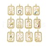 Brass Micro Pave Cubic Zirconia Pendants with Enamel KK-Z114-01G-1