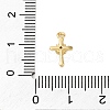 Brass Micro Pave Clear Cubic Zirconia Charms KK-V016-22E-G-3