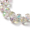 Half Rainbow Plated Electroplate Beads Strands EGLA-H104-09A-HR01-3
