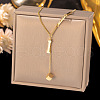304 Stainless Steel Cube Initial Pendant Necklaces FS-WG9AF3A-01-1