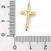 Brass Pave Clear Cubic Zirconia Connector Charms KK-M101-02F-G02-3