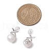 Natural Pearl Ear Studs EJEW-P286-20P-3