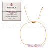 Bohemian Style Copper Rhodonite Bead Bracelet with Card IX7859-6-1