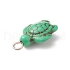 Dyed Synthetic Turquoise Pendants PALLOY-JF01906-01-5