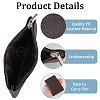 CRASPIRE 3Pcs 3 Colors Litchi Print PU Leather Zip Pouches ABAG-CP0001-07-6