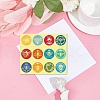 Paper Self Adhesive Gold Foil Embossed Stickers DIY-WH0434-012-4