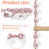 GOMAKERER 2 Yards Polyester Embroidery Flower Lace Trim OCOR-GO0001-22-2