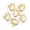 Golden Plated Alloy Letter Pendants PALLOY-J718-01G-U-2