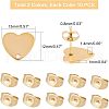 Unicraftale 20Pcs 2 Colors Ion Plating(IP) 304 Stainless Steel Stud Earring Findings EJEW-UN0001-75-6