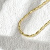 Brass Faceted Oval Link Chain Necklaces for Women NJEW-K282-08G-3