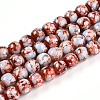 Baking Painted Glass Beads Strands X1-DGLA-N003-8mm-A03-1