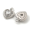 Brass Micro Pave Clear Cubic Zirconia Pendants KK-L211-002P-2