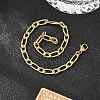 Ion Plating(IP) 304 Stainless Steel Figaro Chain Bracelets BJEW-I274-03G-5