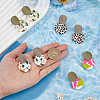 FIBLOOM 4 Pairs 4 Style Polymer Clay Dangle Stud Earrings with 316 Surgical Stainless Steel Pins EJEW-FI0002-44-4