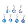 Half Round/Dome Glass Pendant Decorations HJEW-JM03338-2