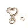 Heart Alloy Swivel Clasps X-PURS-PW0001-429P-1