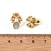 304 Stainless Steel Micro Pave Clear Cubic Zirconia Stud Earrings EJEW-I318-03G-01-2