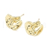 Brass Nuggets Stud Earrings EJEW-Z105-01G-1