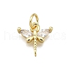 Rack Plating Brass Micro Pave Cubic Zirconia Pendants KK-D343-12G-1