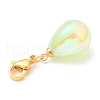 Rainbow Iridescent Acrylic Teardrop Pendant Decorations HJEW-JM01086-3