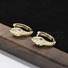 Brass Cubic Zirconia Hoop Earrings EJEW-Q014-09G-4