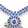 Retro Alloy Rhinestone Stud Earrings & Pendant Necklaces Sets FS-WGCC636-01-2