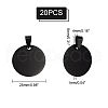 AHADERMAKER 20Pcs 201 Stainless Steel Pendants STAS-GA0001-46-2
