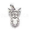 Tarnish Resistant 304 Stainless Steel Puppy Pendants X-STAS-F219-05P-2