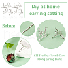 BENECREAT 1 Pair Sterling Silver Studs Earrings Findings STER-BC0002-68P-4