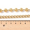 304 Stainless Steel Half Ball Chain & Twisted Chain Necklaces with OT Buckles NJEW-V010-03G-2