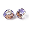 Transparent Resin Rondelle European Beads RESI-N044-01H-3