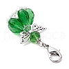 Angel Glass Beaded & Alloy Pendant Decorations HJEW-MZ00189-09-4