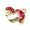Brass Enamel Pendants KK-B136-07G-01-2