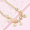 Brass Charm Bracelets for Women BJEW-C083-08G-3