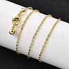 1MM Brass Column Link Chain Necklaces NJEW-M108-14G-5