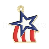 Independence Day Alloy Enamel Pandants FIND-M083-05H-G-1