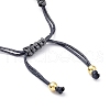 Mother's Day Jewellery Adjustable Natural Pearl & Glass & Brass Braided Beaded Bracelet for Women BJEW-O187-03-3