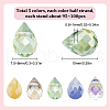 SOFPLATE 250pcs 5 Colors Transparent Electroplate Glass with Imitation Jade Glass Beads Strands EGLA-SP0001-06-2