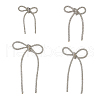 SUPERFINDINGS 4 Styles Rhinestone with Platinum Iron Brooches for Backpack Clothes JEWB-FH0001-59-1