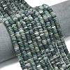 Frosted Natural Moss Agate Beads Strands G-K389-C37-01-1