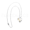 316L Surgical Stainless Steel Heart with Paw Print Urn Ashes Pendant Necklace with Enamel BOTT-PW0002-018D-1